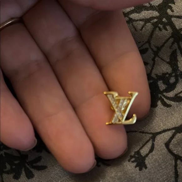 Louis Vuitton Gold Monogram Earrings - Picture 4 of 4